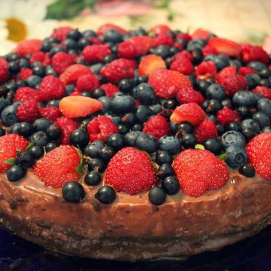 Рецепт ягодного чизкейка без выпечки