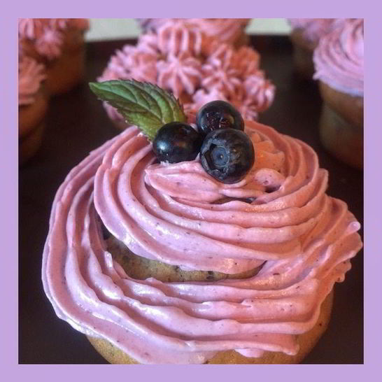 Рецепт черничных капкейков