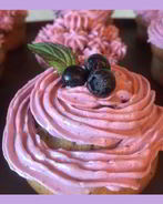 Черничные капкейки