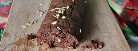 гречишный кекс с шоколадом, изюмом и тыквенными семечками. Шаг 9