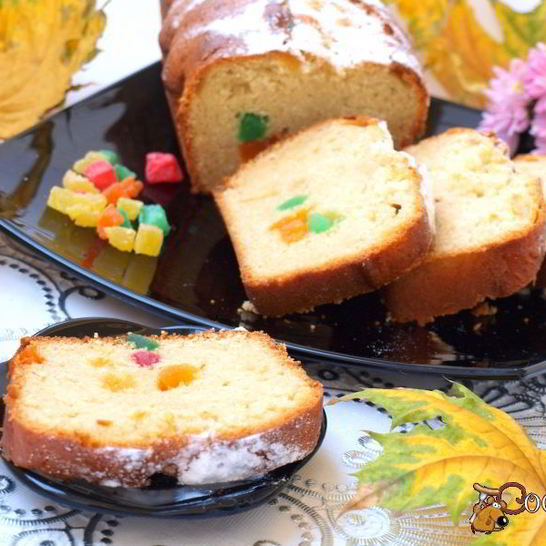 Рецепт йогуртового кекса с цукатами