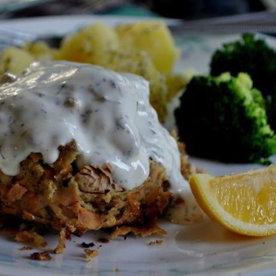 Рецепт кекса из семги-salmon cakes