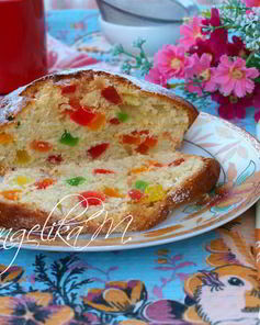 Кекс на сметане с цукатами