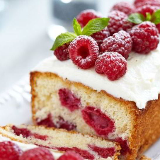 Рецепт кекса с малиной