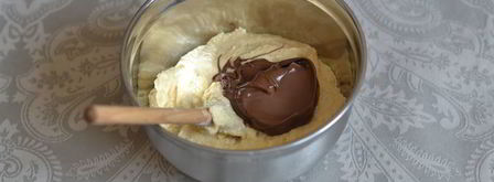 кекс с шоколадно-ореховой пастой. Шаг 6