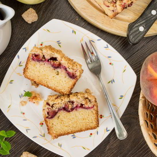 Рецепт кекса со сливами и хрустящим штрейзелем