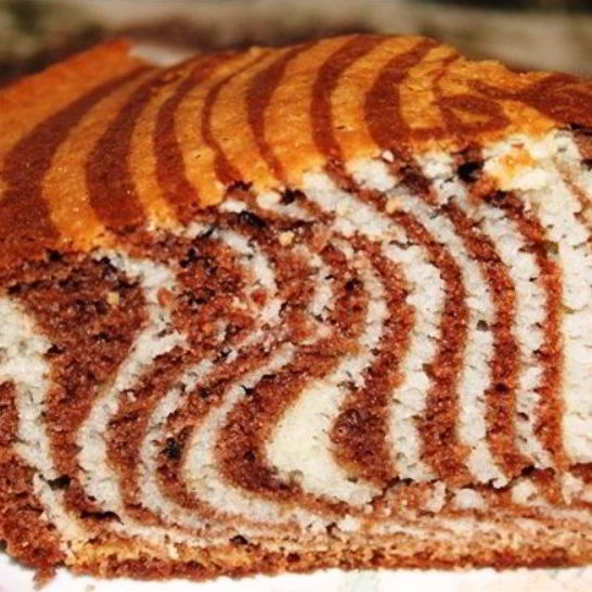 Рецепт кекса зебра