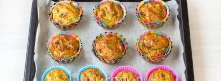 кексы из кабачков с колбасой. Шаг 13