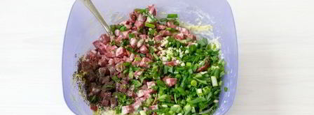 кексы из кабачков с колбасой. Шаг 10