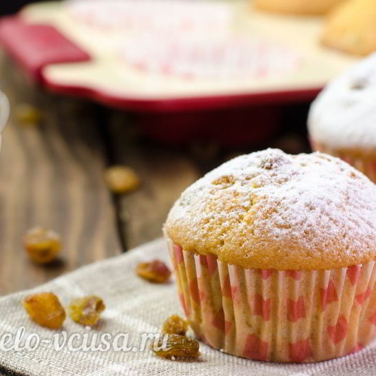 Рецепт кексов с изюмом