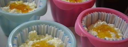 кексы с творожной начинкой и апельсиновым джемом. Шаг 3