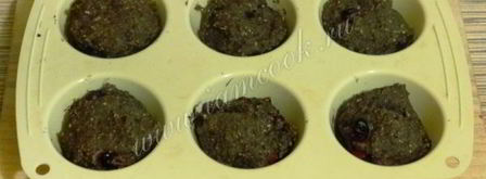 льняные кексы с клюквой. Шаг 8