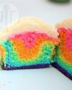 Радужные капкейки