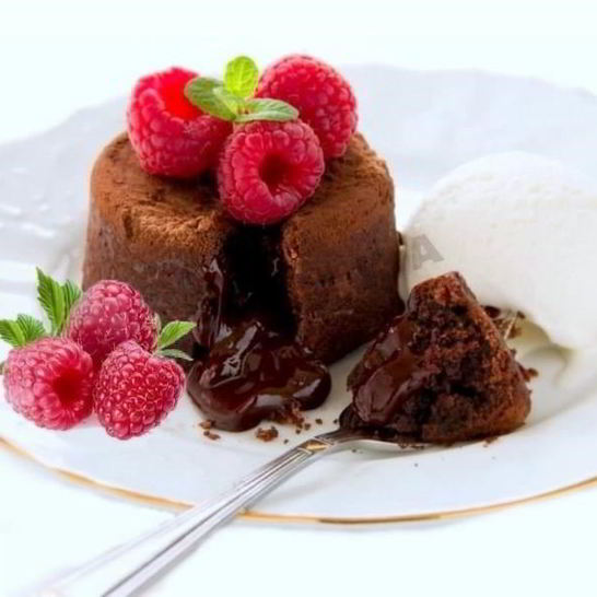 Рецепт шоколадного фондана с ликером