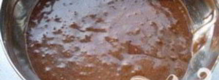 шоколадный кекс с малиновым соусом. Шаг 4