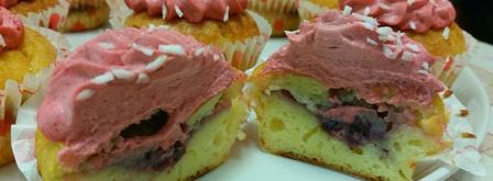 творожные кексики с кремом и джемом. Шаг 12