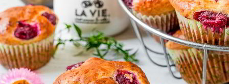 творожные кексики с малиной. Шаг 8