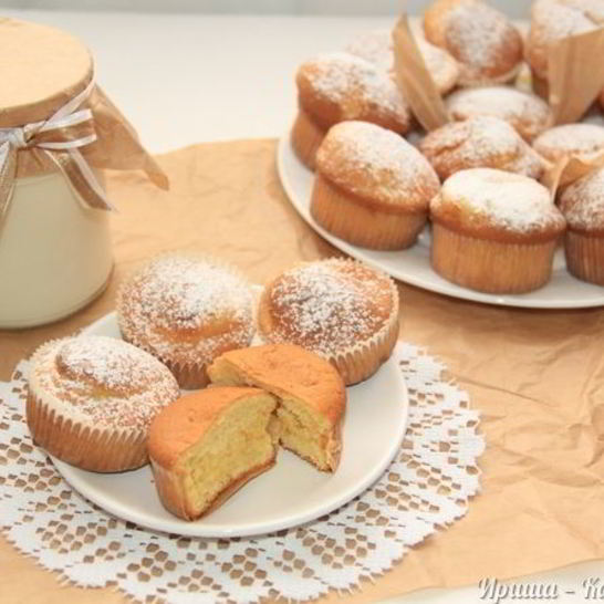 Рецепт воздушные кексики на сливках