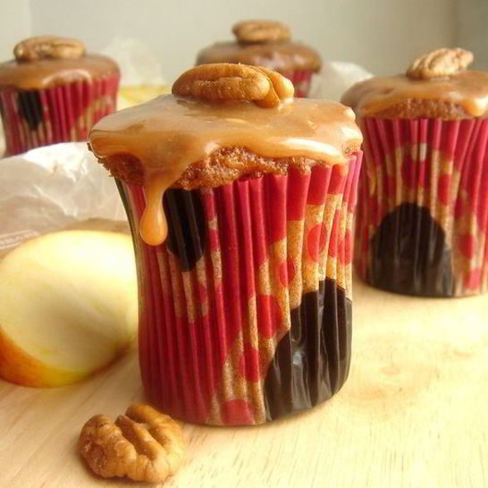 Рецепт яблочно-карамельных кексы с пеканом