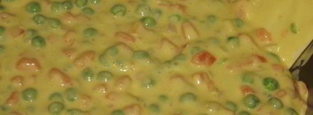 закусочный кекс с морковью и зеленым горошком. Шаг 5