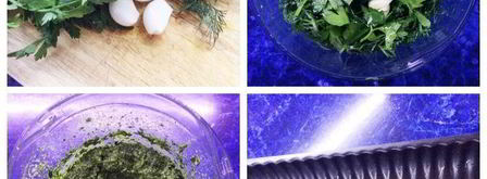 хлеб с зеленью и чесноком. Шаг 2