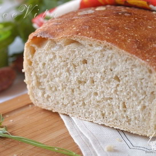 Рецепт пшеничного хлеба без замеса на закваске