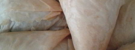 конвертики из теста фило со шпинатом и картофелем. Шаг 16