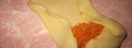 конвертики с морковкой и яблоком. Шаг 7