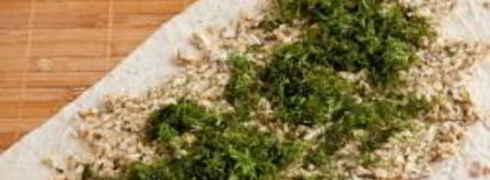 блинчики из лаваша с начинкой. Шаг 3