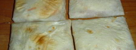 конвертики из лаваша с тыквенно-творожной начинкой. Шаг 3