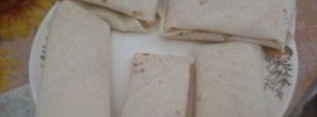 конвертики из лаваша с ветчиной и сыром. Шаг 4