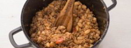 конвертики с фаршем и фасолью в лаваше. Шаг 4