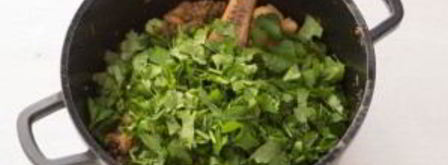 конвертики с фаршем и фасолью в лаваше. Шаг 5