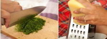 лаваш с адыгейским сыром и зеленью. Шаг 2