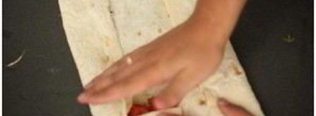 лаваш с адыгейским сыром и зеленью. Шаг 5