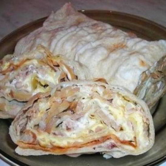 Рецепт лаваша с грибами и курицей