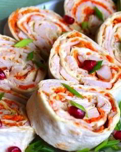 Лаваш с корейской морковкой