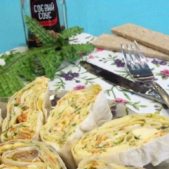 Рецепт лаваша с курицей и корейской морковкой
