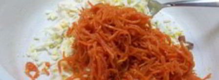 лаваш с курицей и корейской морковкой. Шаг 2