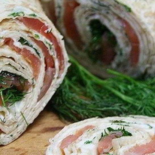 Рецепт лаваша с лососем