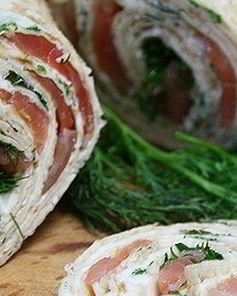 Лаваш с лососем