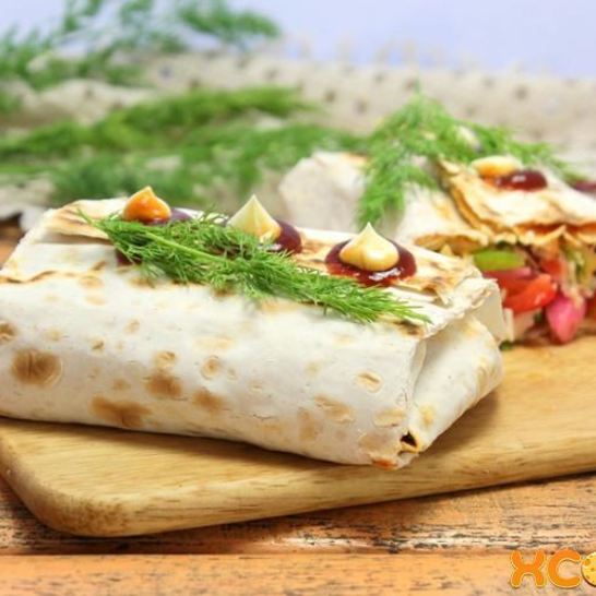 Рецепт лаваша с овощами