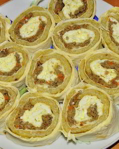 Лаваш с печенью говяжьей