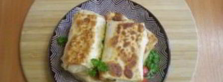 лаваш с рисом и яйцом. Шаг 11