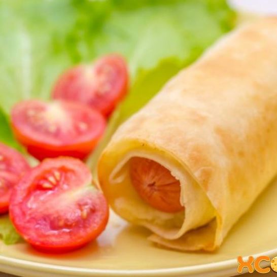 Рецепт лаваша с сосиской и сыром