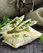 Лаваш с сыром и зеленью