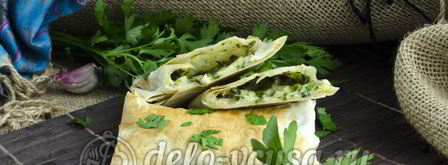 лаваш с сыром и зеленью. Шаг 8