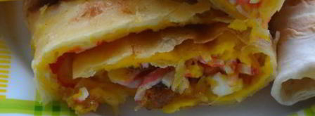 лаваш с яйцом и сыром. Шаг 6