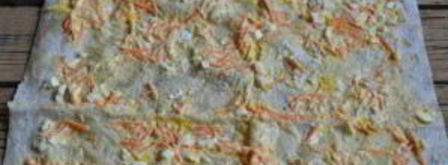 рулетики из лаваша с корейской морковкой. Шаг 5