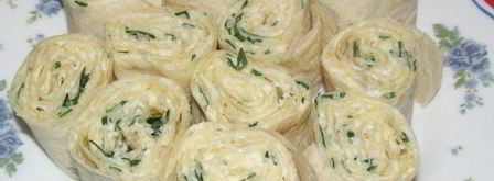 рулетики из лаваша с сыром. Шаг 7